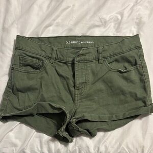 Old Navy Olive Green Boyfriend Jean Shorts